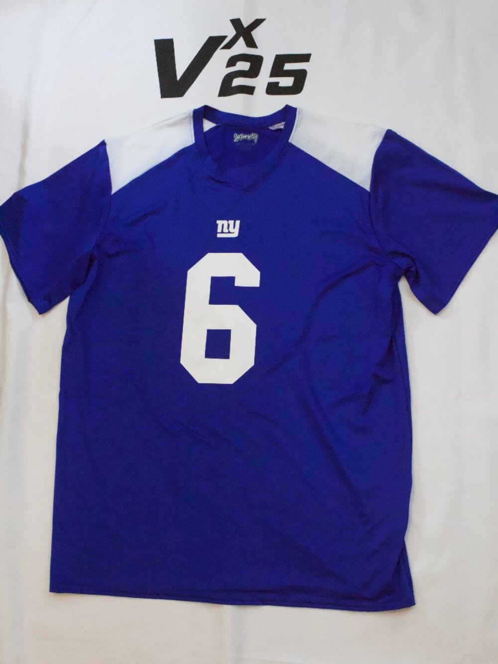 NEW Men's Jaxson Dart Giants Blue Jersey T Shirt Size Small